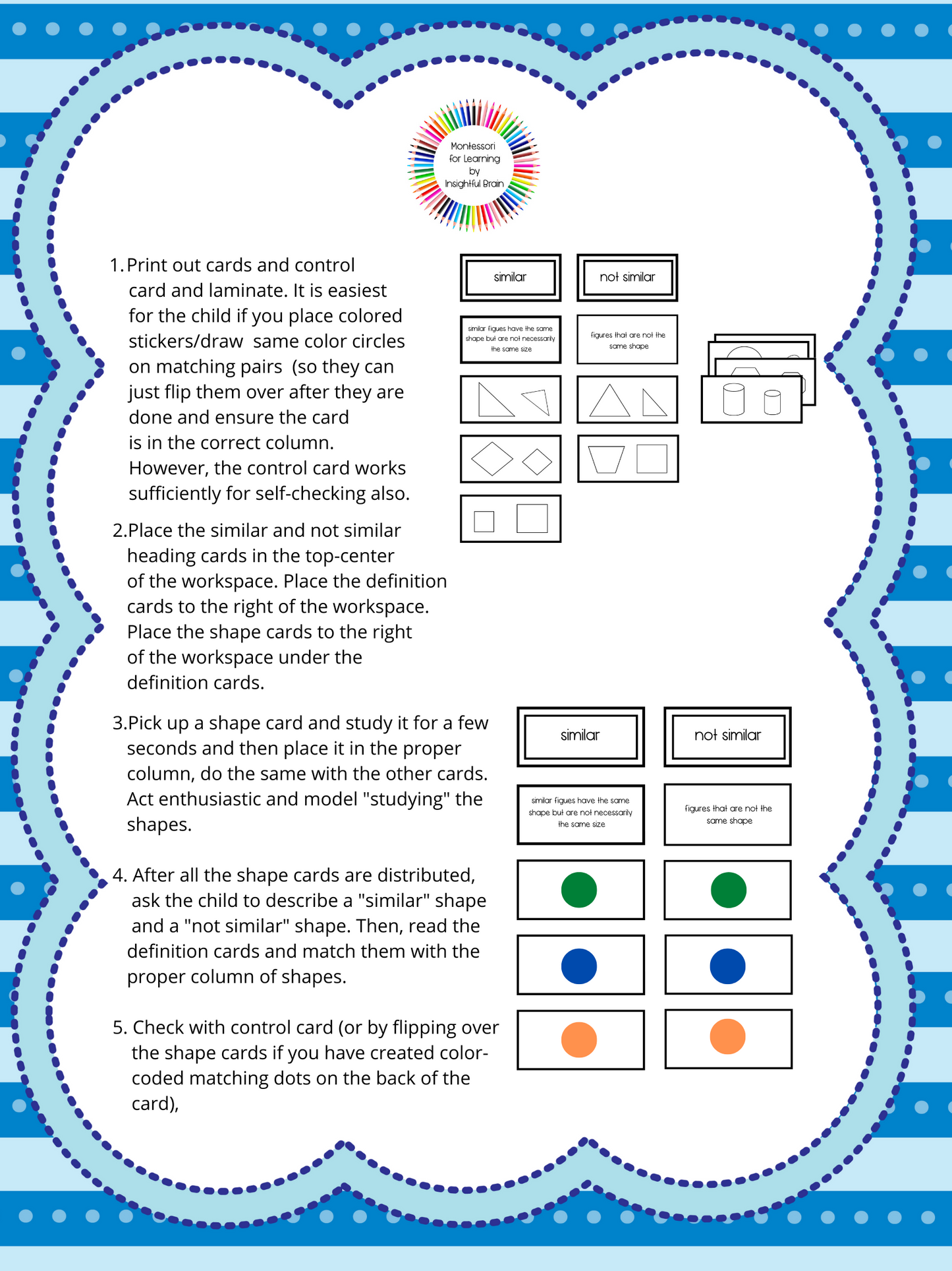 Similar Figures Sorting Cards Activity Set