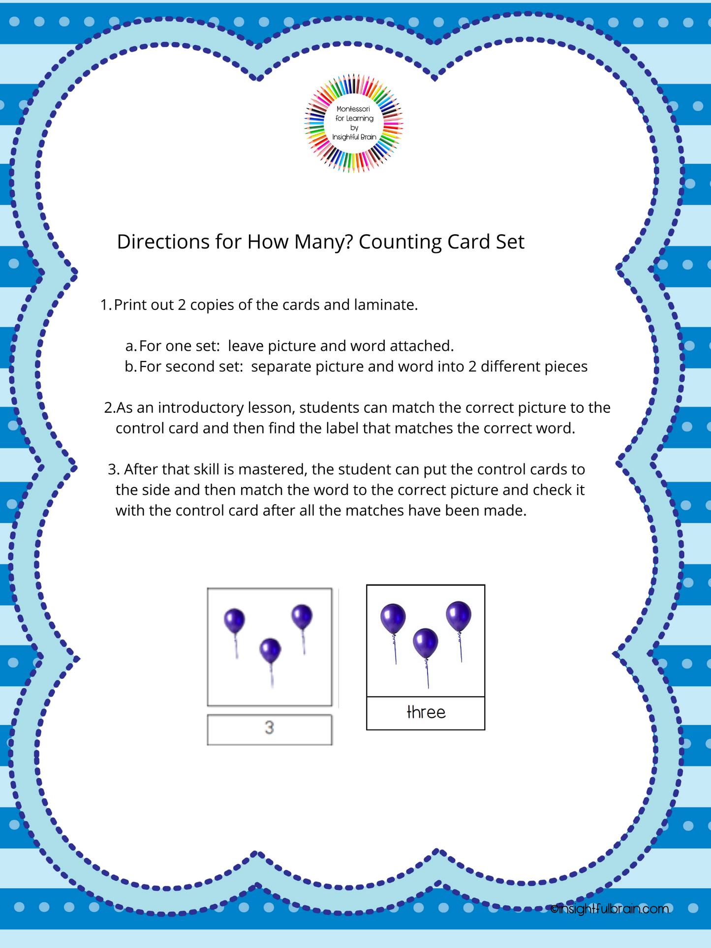 How Many? Counting 1-10 Activity Set