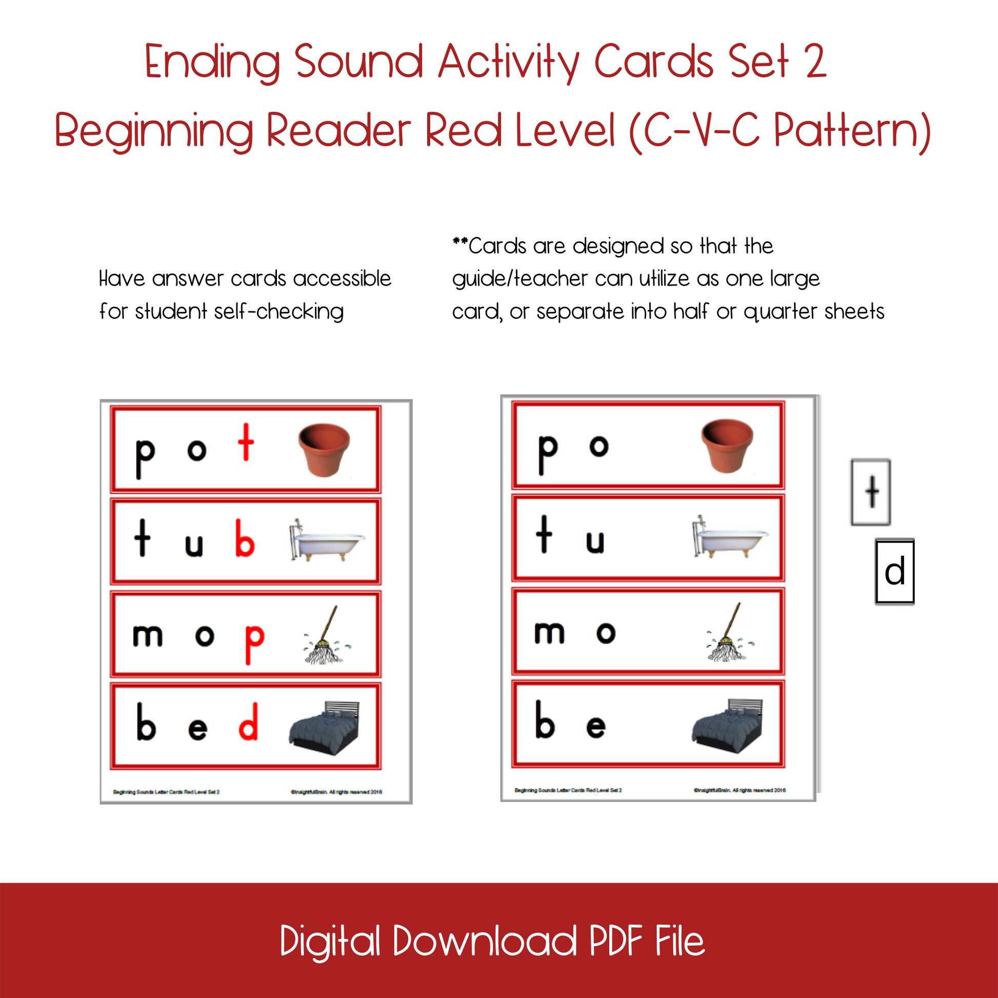 Printable Ending Sound Activity Cards Set1, montessori Printable Ending Sound Activity Cards Set1, homeschool Printable Ending Sound Activity Cards Set1, printable ESL Ending Sound Activity Cards Set1, printable ELL Ending Sound Activity Cards Set1, printable kindergarten Ending sound actcivity, English language learners