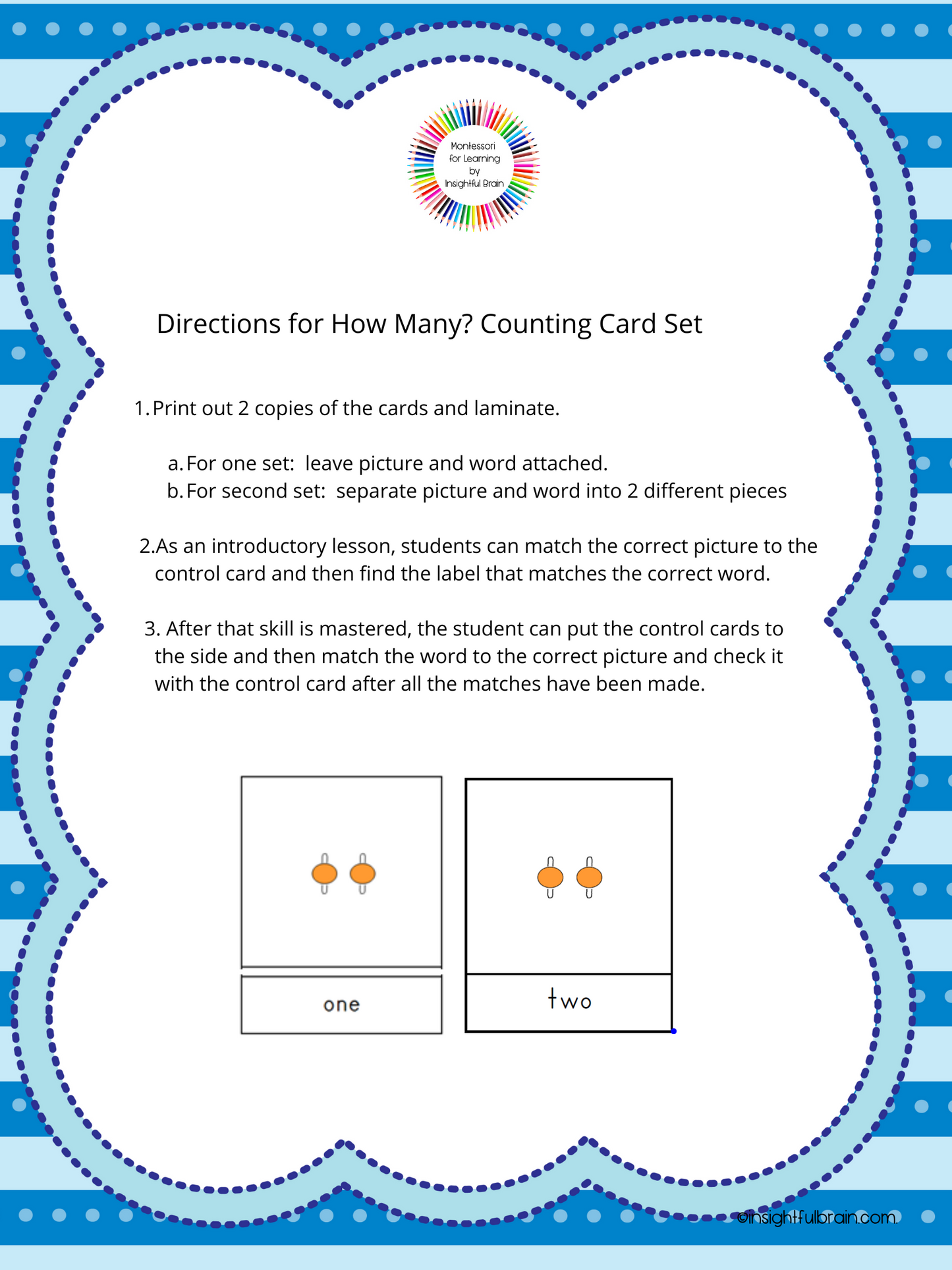 How Many? With Golden Beads Counting 1-10 Activity Set