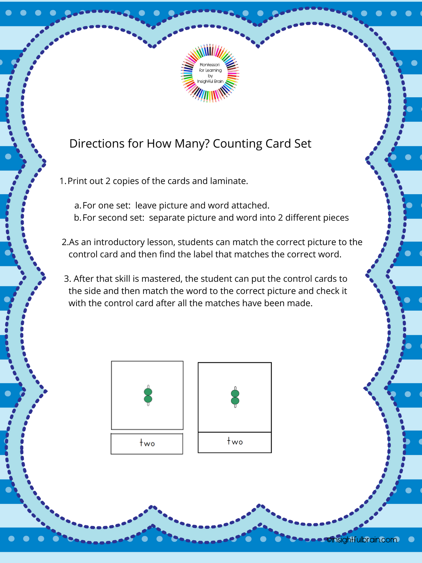 How Many? With Bead Stair Counting 1-10 Activity Set