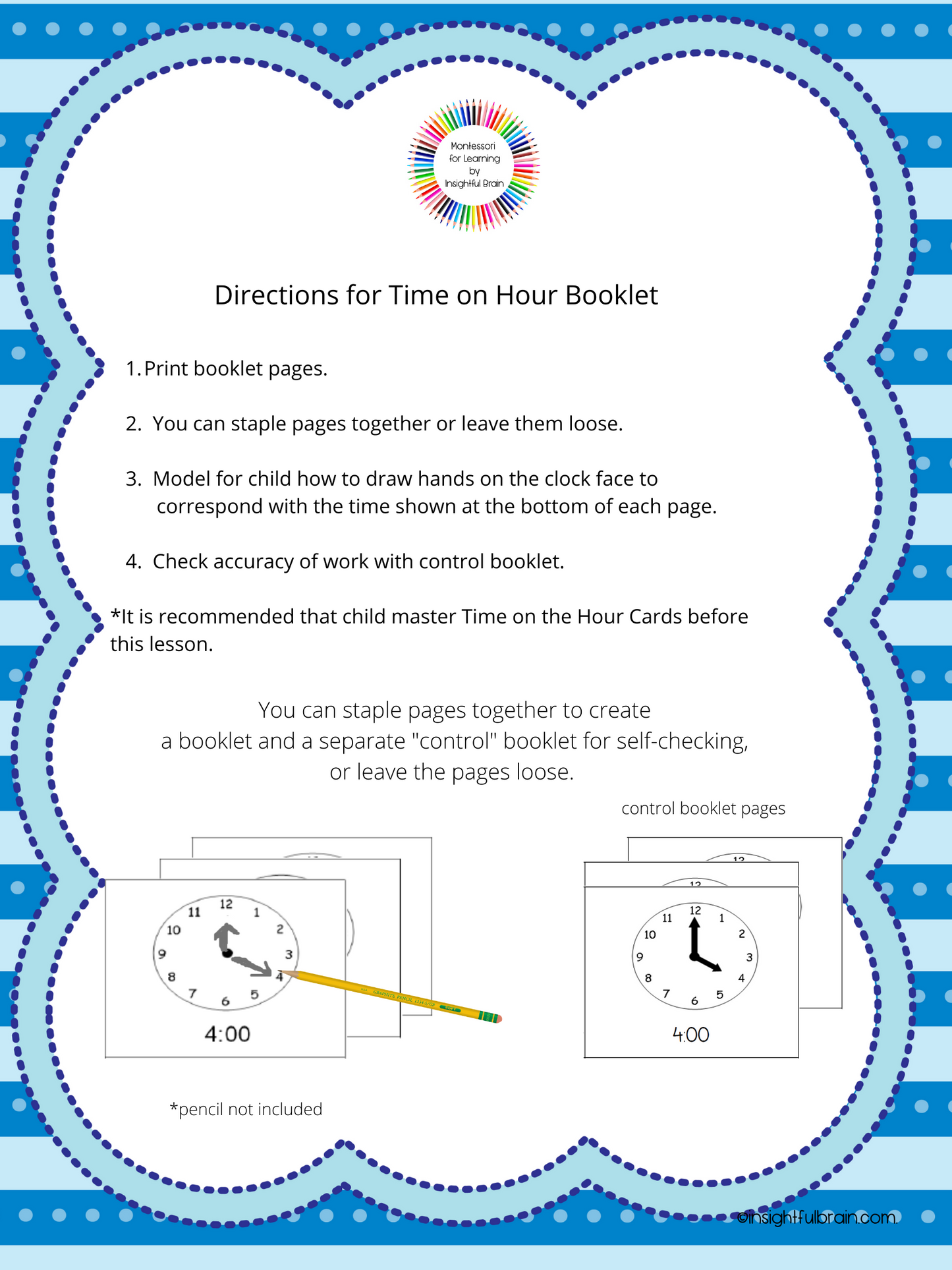 Time on the Hour Booklet