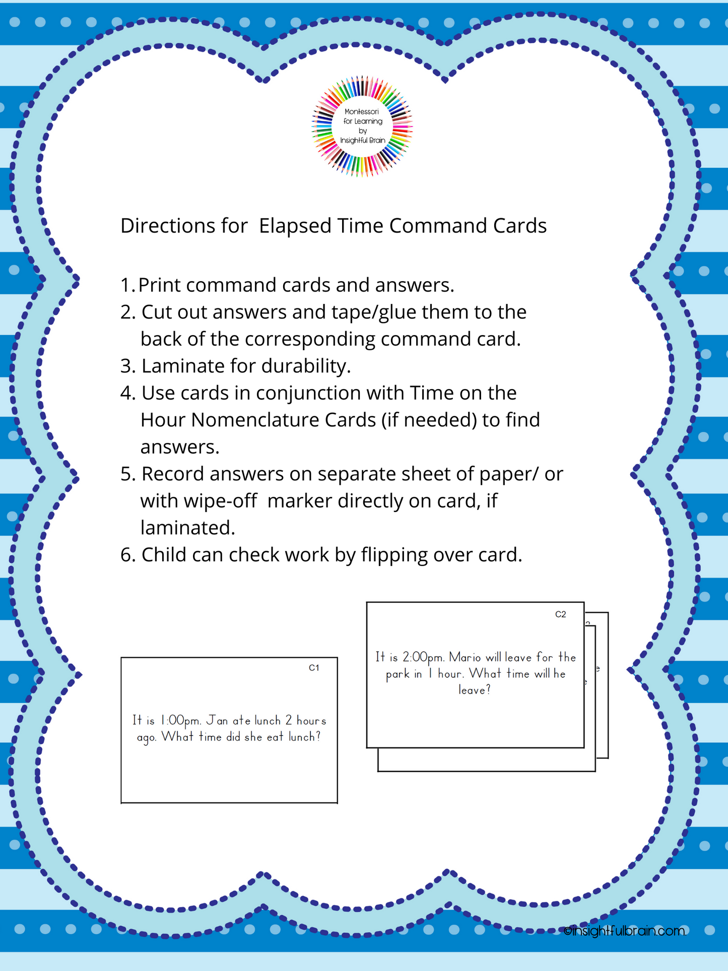Elapsed Time on the Hour Command Set (Word Problems)