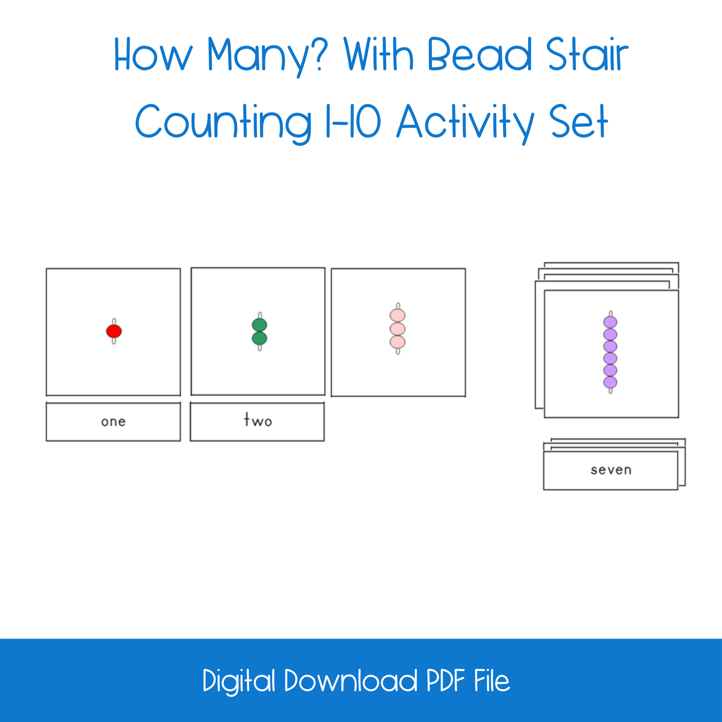 How Many? With Bead Stair Counting 1-10 Activity Set