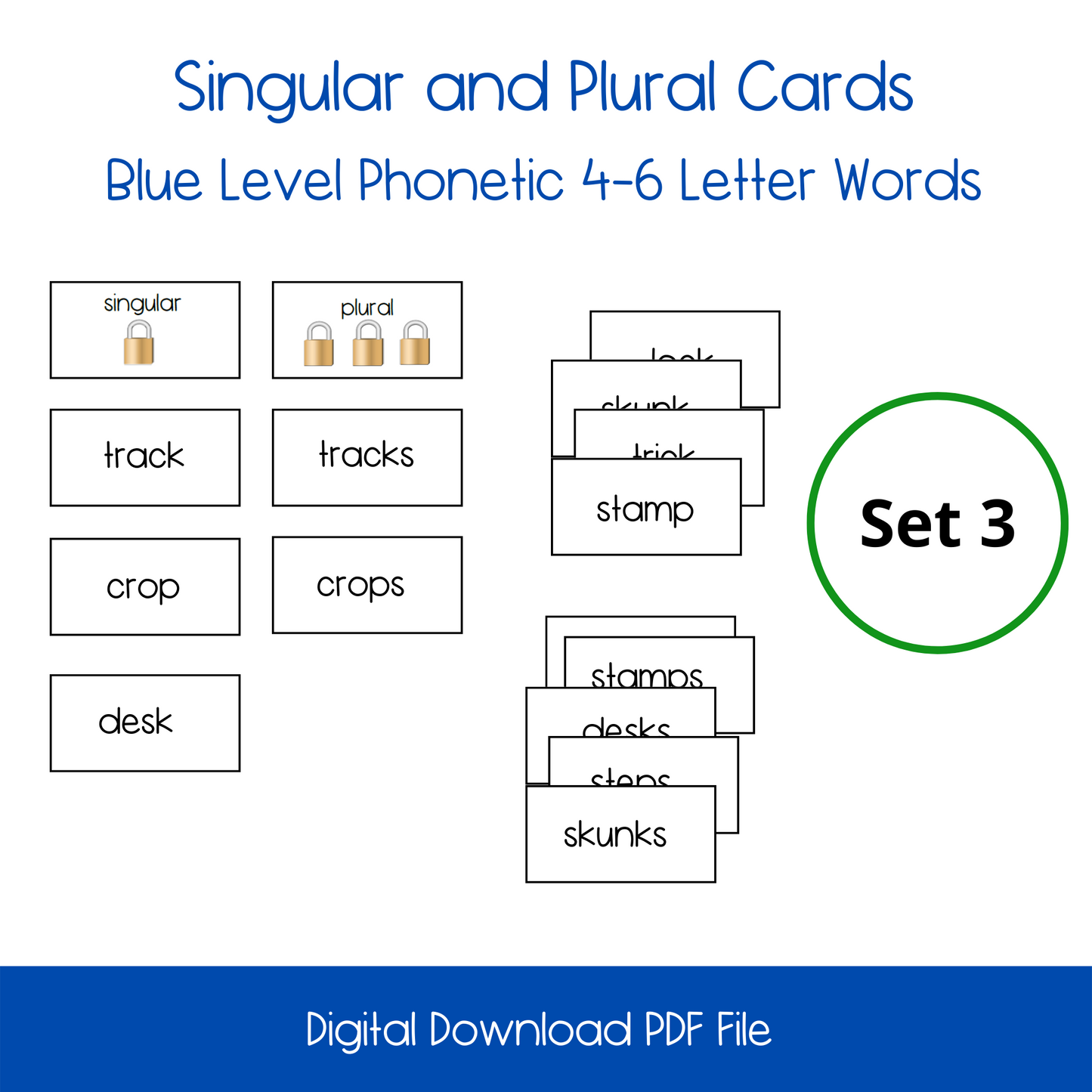 Printable Singular and Plural Activity, printable Montessori Printable Singular and Plural Activity, printable Phonetic Singular and Plural  game activity, Printable homeschool Phonetic Singular and Plural Activity, Printable montessoriPhonetic Reading Sounds Activity, printable Phonetic reading activity, printable ESL activity