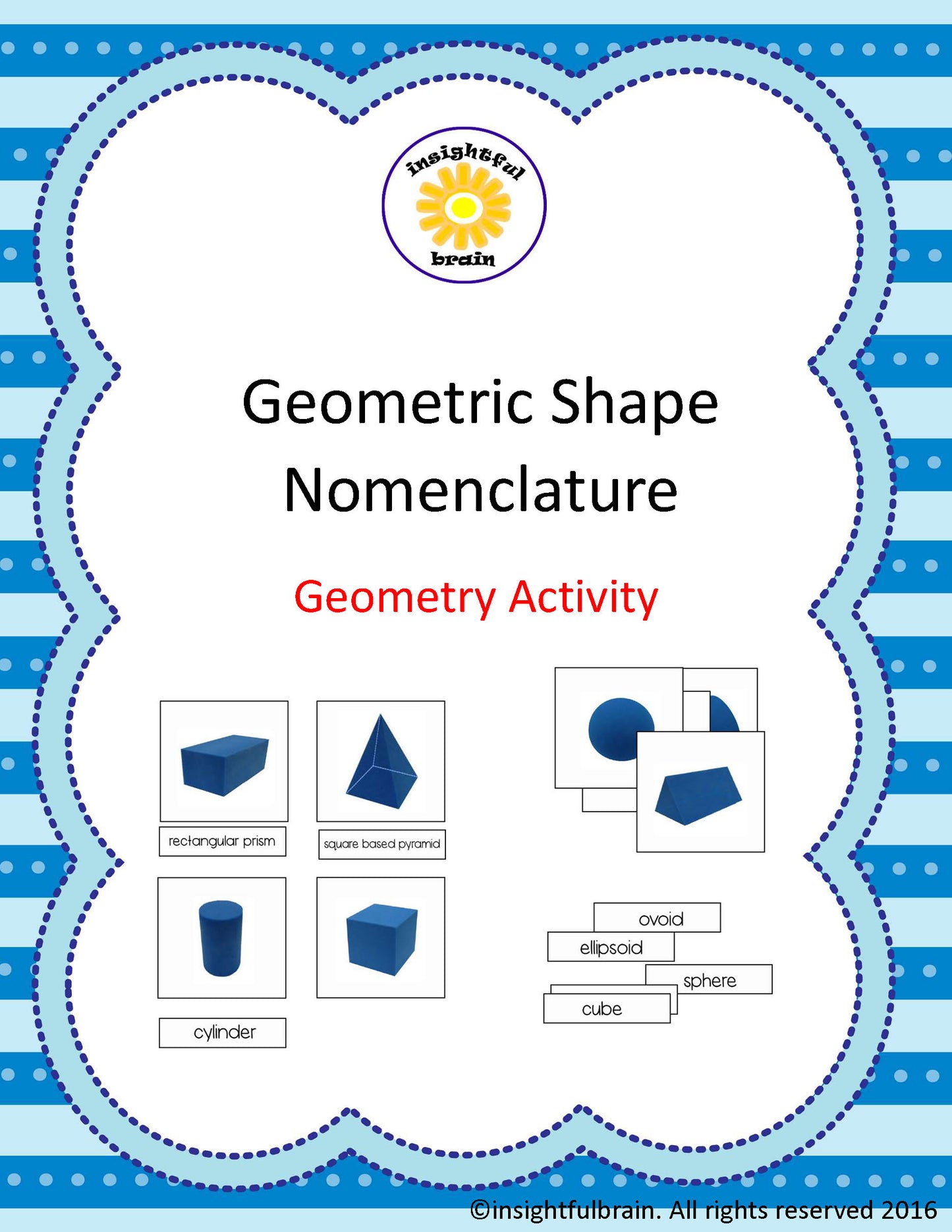 Geometric Solids Nomenclature Cards