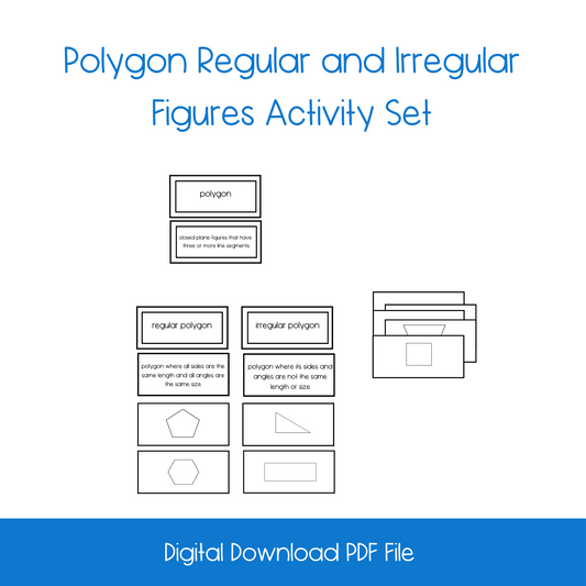 montessori printable math activities, montessori printable geometry activities, homeschool printable geometry activities, printable polygon activity