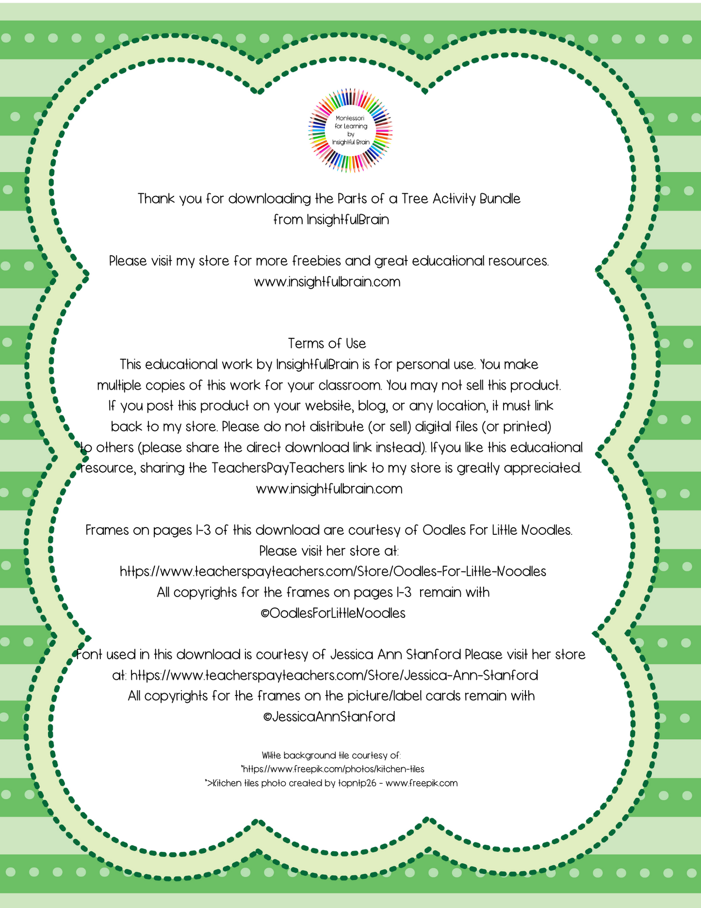 Parts of a Tree Activity Bundle