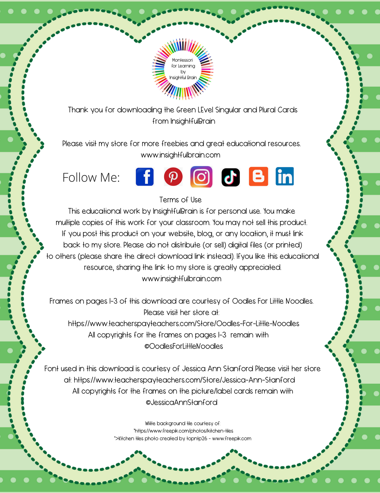 Singular and Plural Cards (Green Level 3: Words Containing Phonemes)