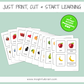 Montessori Fruit Nomenclature Cards Printable | Preschool Fruit Vocabulary Activity | Montessori 3 Part Cards | Homeschool Language Materials