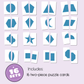 Montessori 2D Shape Puzzle Printable | Preschool Shape Matching Activity | Geometry Learning for Toddlers | Homeschool Montessori Materials