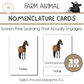 printable farm animal montessori cards 