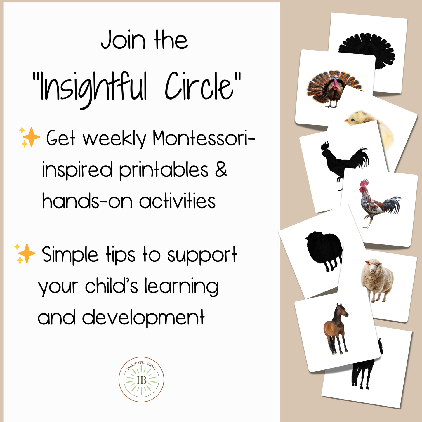 farm animal montessori materials, montessori lesson activity, preschool