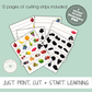 Montessori Scissor Work Printable | Preschool Cutting Practice | Homeschool Fine Motor Skills Activity | Toddler Cutting Strips