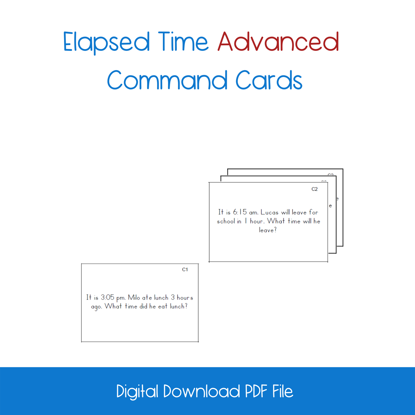 Elapsed Time Advanced Command Set (Word Problems)