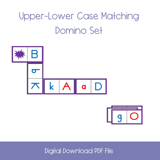 Pre-Reading Letter-Matching Domino Set