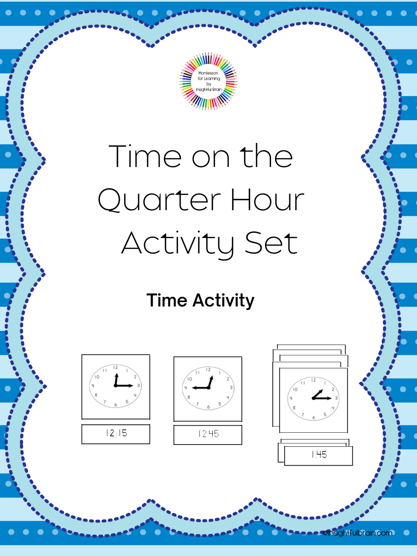 Time on the Quarter Hour Card Set