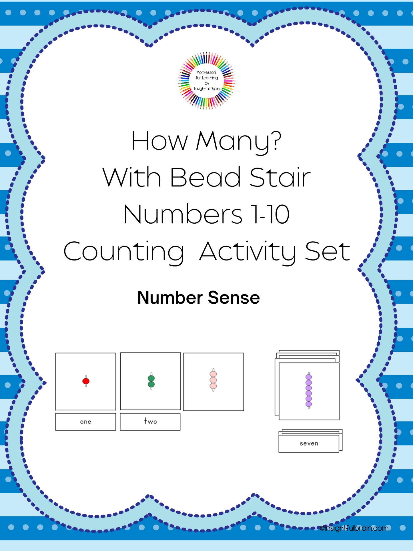 How Many? With Bead Stair Counting 1-10 Activity Set