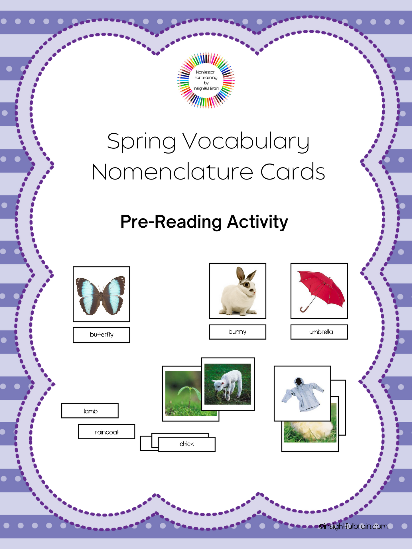 Spring Vocabulary Nomenclature Cards