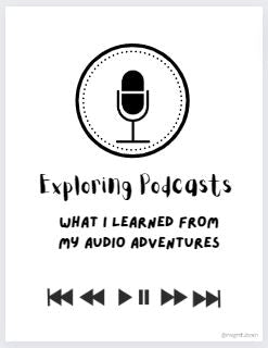 Black and White: My Podcast Journal  (PDF Digital Download File)