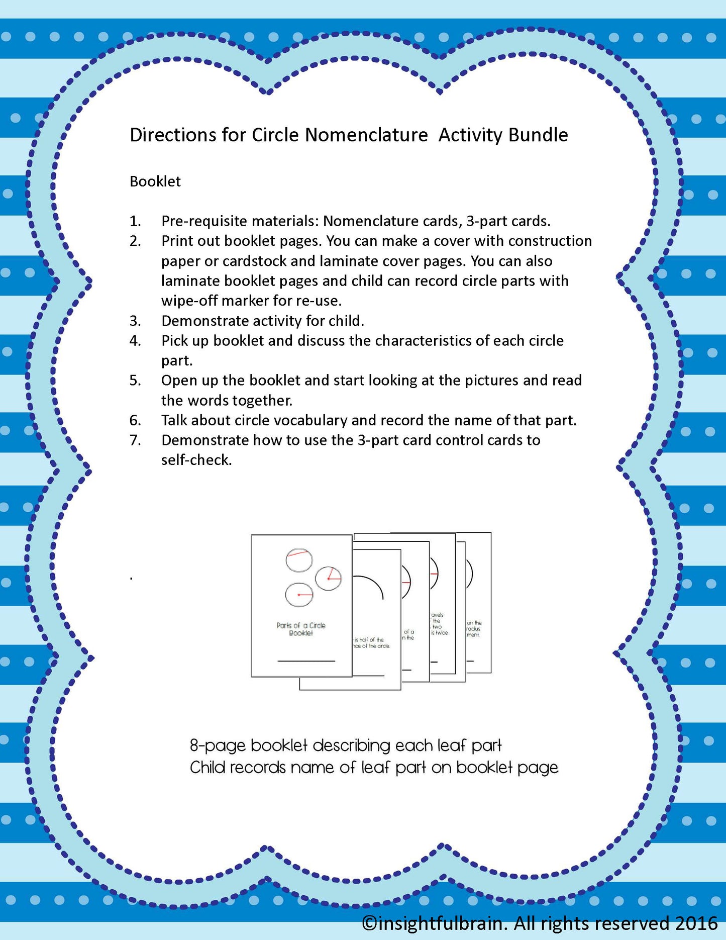 Circle Nomenclature, 3-Part Card, Booklet, Reader Activity Bundle