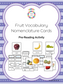 Fruit Vocabulary Nomenclature Cards