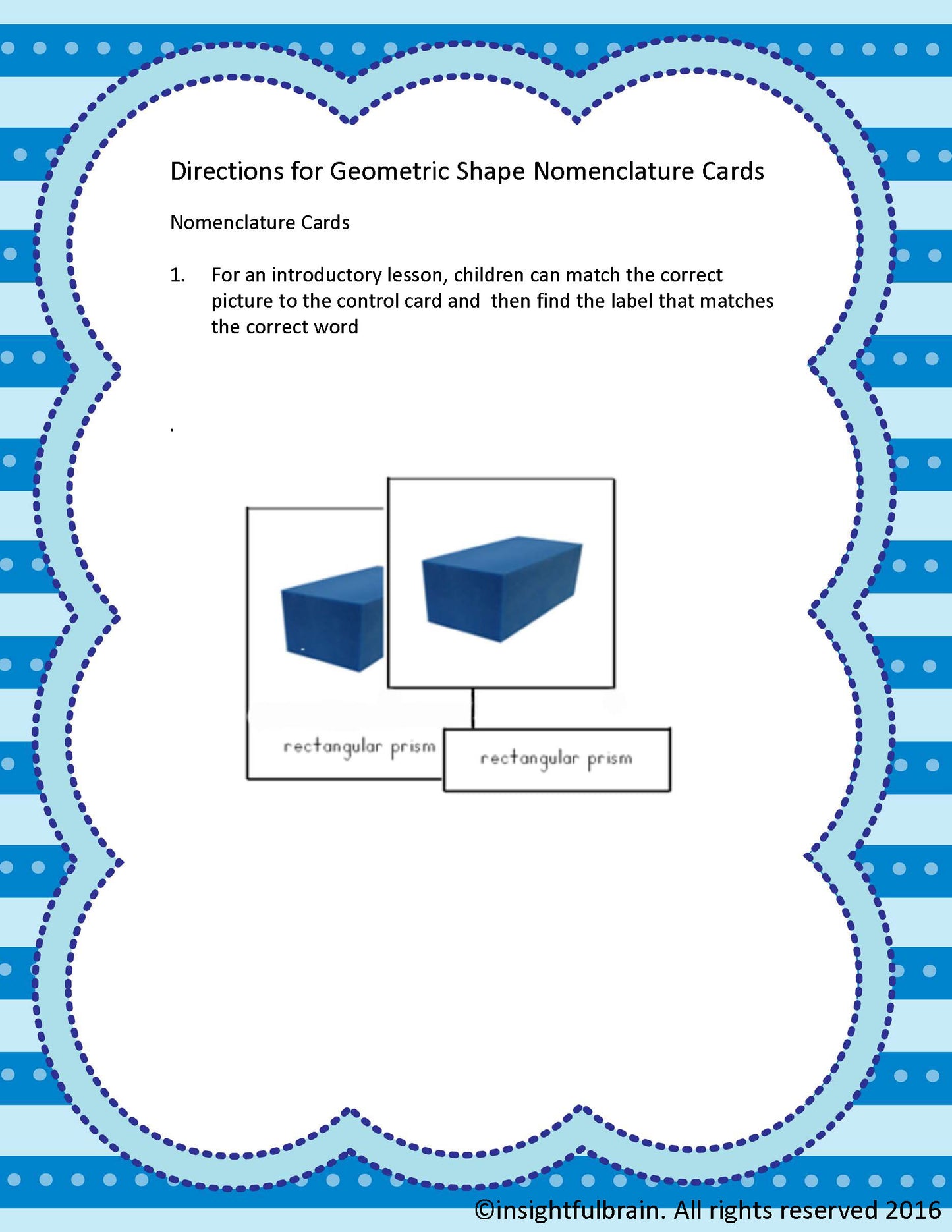 Geometric Solids Nomenclature Cards
