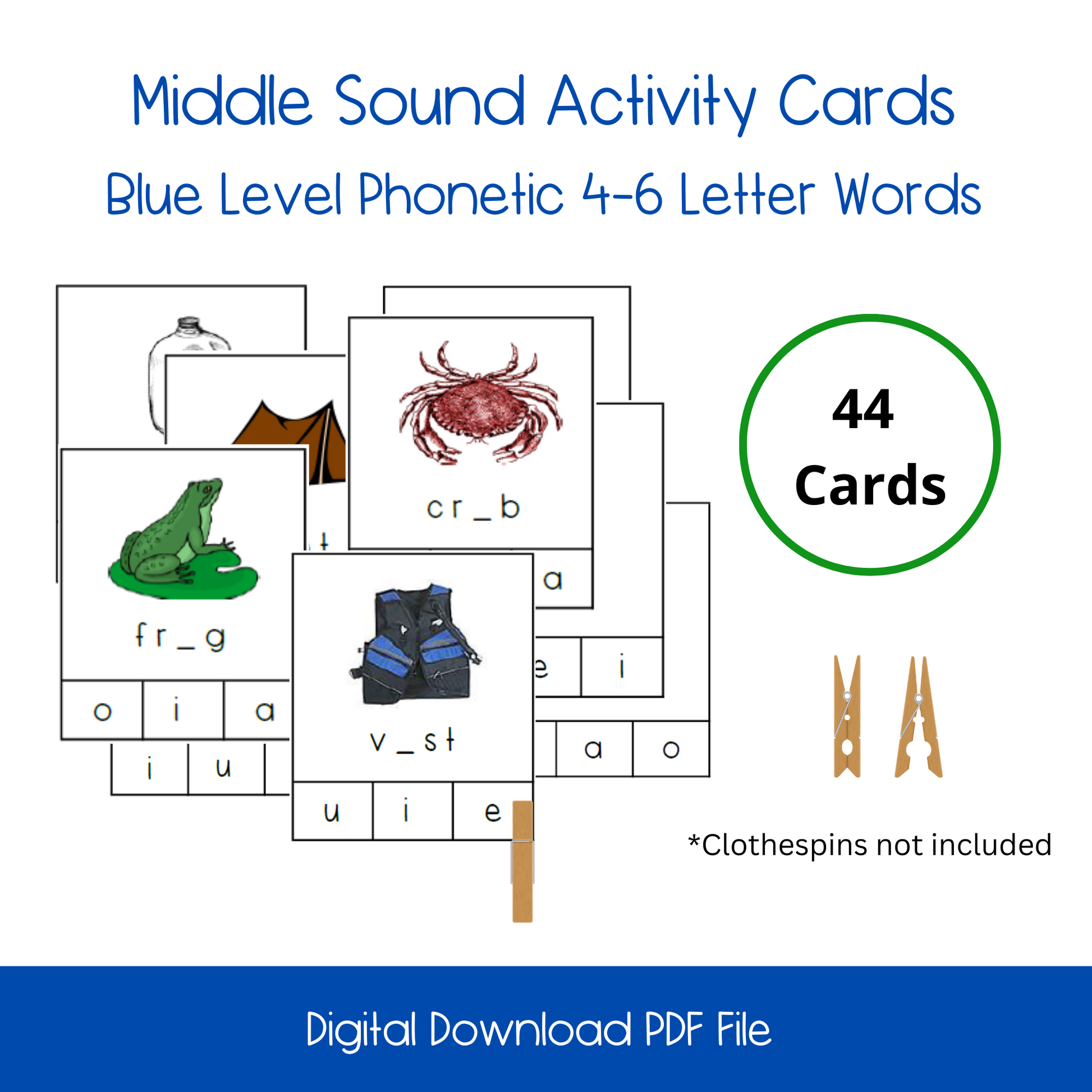Printable Blue Level Phonetic Middle Sound Clip Cards, Printable Montessori Blue Level Phonetic Middle Sound Clip Cards, Printable ESL Blue Level Phonetic Middle Sound Clip Cards, Printable Montessori Blue Level Phonetic Middle Sound Clip Cards, Printable Homeschool Blue Level Phonetic Middle Sound Cards, Printable Montessori Blue Level Phonetic Middle Sound Cards, Printable Kindergarten Blue Level Phonetic Middle Sound Cards, Printable Montessori Blue Level Phonetic Middle Sound Cards