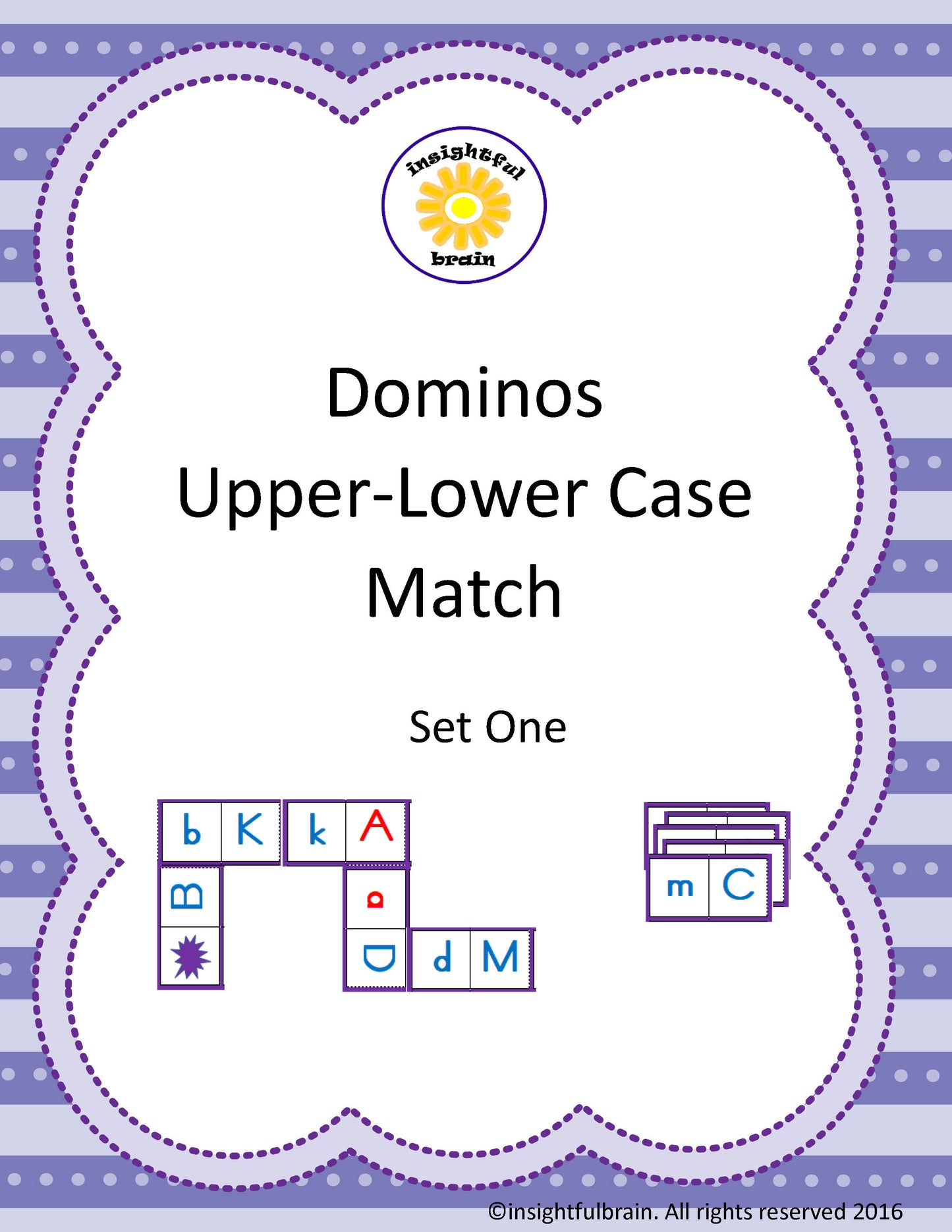 Pre-Reading Letter-Matching Domino Set